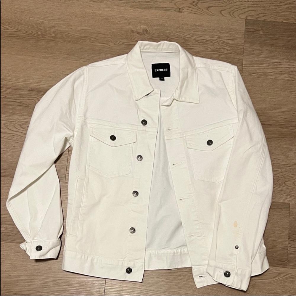 Express Men's Off-White Denim Jacket
